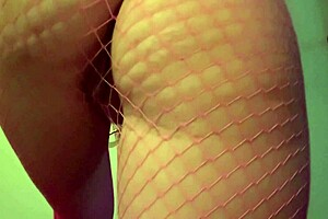 Italian milf artemisia love bounces her big real ass close up in fishnets for the camera