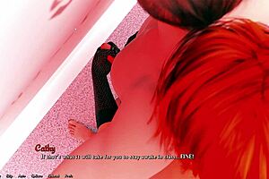 Cathy Teacher Wet Dream Handjob in Latex