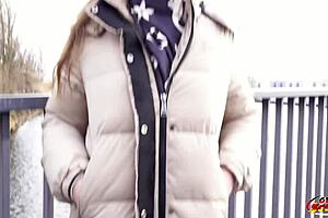 German scout lures blonde tall Julia Maze into cheating casting fuck at model job 😏