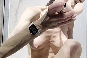 BIKINI CLOSE UP ORGASM With PLAITS OIL VIBRATOR!