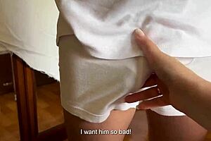 I fuck my stepmom hard in doggystyle before her date with that monster cock in German homemade POV.