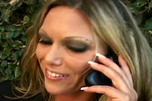 horny milf displayed her hard nipples during an intimate moment in the scene.