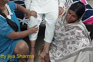 Step mom shows her step son the right way to handle his step sister's needs