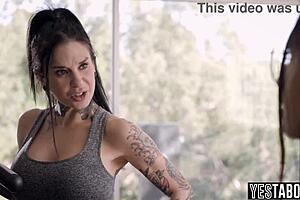 Nerdy teen manipulates and licks petite MILF stepsister's girlfriend to orgasm!