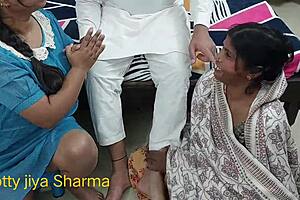 Step mom shows her step son the right way to handle his step sister's needs