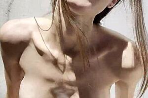 BIKINI CLOSE UP ORGASM With PLAITS OIL VIBRATOR!