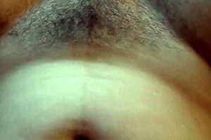 subtle rimming tease from hairy mature with legs spread