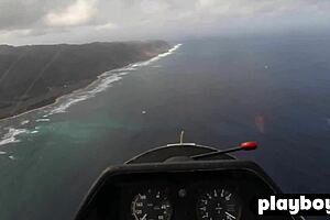 Oh wow, check out this perfect big tits blonde lesbian flying around totally naked in a wild scene