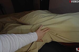 Sharing a bed with stepmom led to deep anal creampie in her big juicy ass while she moaned.