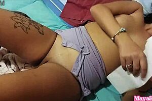 So Maya ends up with this huge creampie after intense sex. The Spanish couple with big tits and ass goes all out in amateur action.