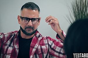 I feel so caring as mature stepdad fucks horny teen stepdaughter's hairy pussy deeply