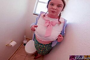 Think stepsiblings can sneak an anal creampie in the bathroom? This curvy blonde with big natural tits tests the taboo loophole.