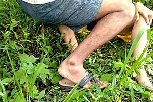 I fucked my friend's aunt in the open air at the farm house publicly