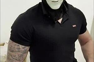 Halloween Creepy Sick Fuck Cums on Her Butt with Homemade Doggystyle and Big Natural Tits!