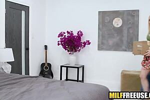 milf housewife enjoys freeuse by husband and delivery boy in threesome