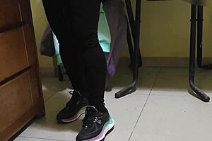 Horny housewife gets fucked by stepson in bedroom lingerie roleplay.