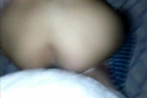 early stages of bonding with pegging strap-on i mean this latina milf uses dildo on guy in homemade anal from behind it's our first time but feels so juicy...