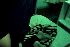 I can't believe we're having sex on the bed and then switching to total darkness for more intense couple moments in stockings