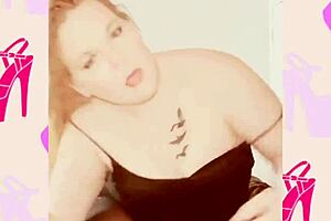 Flashing my pierced pussy in a pair of crotchless panties music video with pantyhose