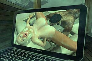 porn dolls holiday special 2024 features serenity's winter warmer with cartoon snow and bimbo elements