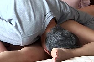 stepson licks my ass while i suck his big cock before we fuck and he cums inside me