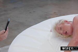 Wifey married milf taylor upton fulfills bbc hotwife fantasy with interracial blowjob deepthroat riding and creampie