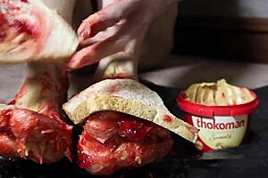 peanut butter jelly & a foot fetish fantasy with big tits milf blonde fingering her beautiful body in close-up massage and dirty talk while barefoot 😏👣