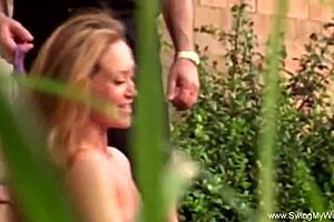 Creampie for Gorgeous Latin Wifey in Swingers Wedding with Husband Watching and Cuckold Action