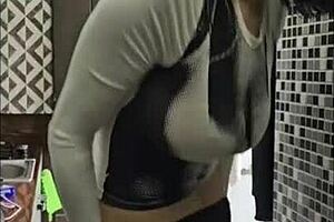 I'm changing clothes and trying on lingerie with a few bras before my next shoot in the campervan, welcome to my private Czech life