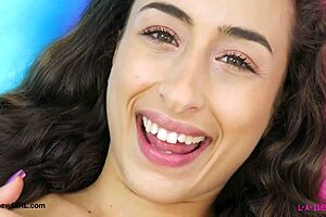 Radiant Brunette Stunner Shows Her Sexy Body In Solo Massage Photoshoot