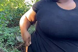 I love no panties under sundress so he nuts in my fat ebony big ass pussy wherever we go