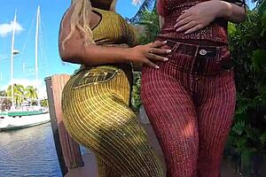 Whoa! Interracial Big Ass Bonanza With Ebony Big Booty Breyana & Pawg Ryan