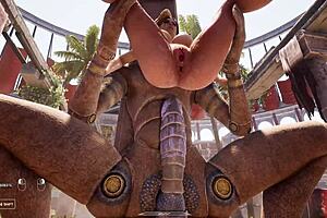 Is this huge dick ready to pound Lara Crofts tight ass asks the 3d hentai game animation crowd