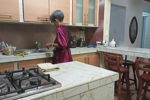 I ask my stepsister to masturbate me but we end up fucking hard and delicious in the kitchen. Porn in spanish with deepthroat and wet pussy action.