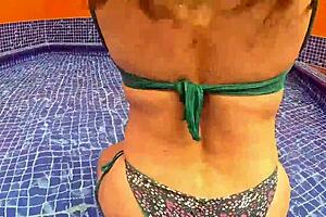 Hey latina milf culona how does it feel to take that dura verga from a desconocido in the piscina publica with tight pussy dripping wet?