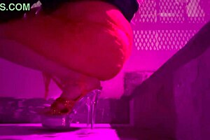 italian milf artemisia love casually displays her appealing ass and high heels in an outdoor setting while enjoying a cigarette