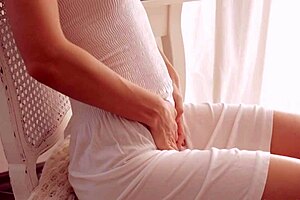 Juicy amateur lady gets deep pussy fucking in doggystyle position from behind.