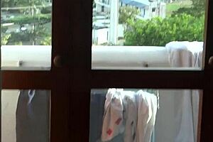 Stepmom Shows Big Hairy Pussy On Beach And Agrees To Cock Insertion