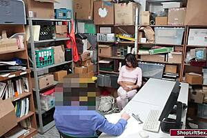 Young latina thief faces consequences after breaking in. She encounters an older man who takes control in the situation.