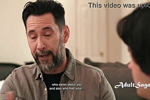 family scams step mom into taking step sons v card while blindfolded - dana vespoli with tight pussy double penetration 😱