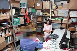 Young latina thief faces consequences after breaking in. She encounters an older man who takes control in the situation.