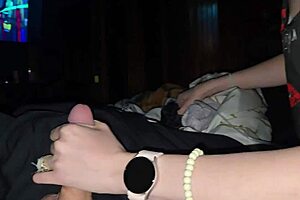 I open a new dildo for double cum with my skinny wife using toys on shaved wet pussy