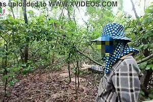Thai teen gets lost in forest, ends up horny and fucking wildly. She's the cute girl next door type, riding in nature passionately.