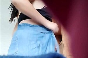 spying on argentine stepmother with hairy details in a subtle outdoor scene