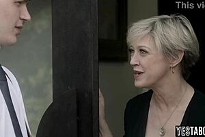 Two big cock teen 18+ preachers had a threesome with a huge boobs mature milf in doggystyle