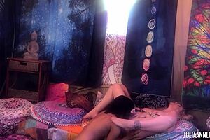 I feel Jenna Foxx and Kayla Paige with big tits and wet pussy in lingerie.