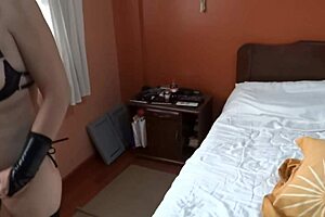 Stepson wants to fuck me in the ass and I ask him to cum on my tits full milk