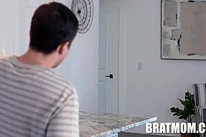 Stepson steps up to help milf melissa stratton with ricky spanish in european amateur pov action