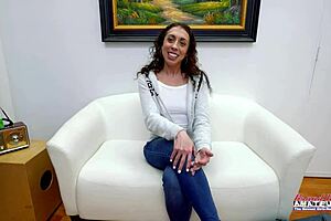 sexy brunette mercedez enjoys sucking and riding a big cock to swallow cum