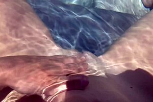 Feel my wet pussy as I finger myself in this jacuzzi pov session.